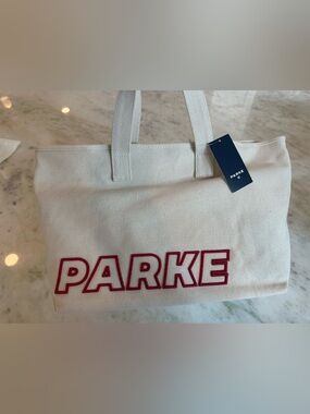 Parke xTarget Canvas Tote with Red Logo Embroidery